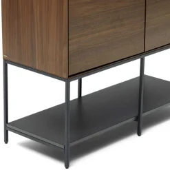 Wohnen Vitrinen<Luftiges Highboard in Nussbaumfarben - Milena