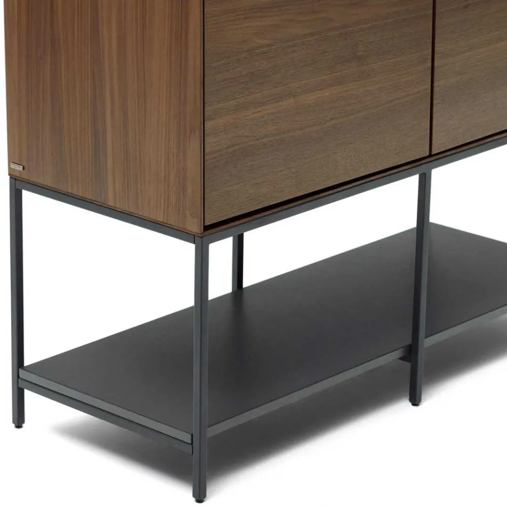 Wohnen Vitrinen<Luftiges Highboard in Nussbaumfarben - Milena