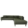 Wohnen Sofas<L-Wohnlandschaft in Oliv Grün Stoff - Udolph