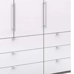 Wohnen Kleiderschränke|Schränke<1,5m Schlafzimmerschrank mit sechs Schubladen - Empresian