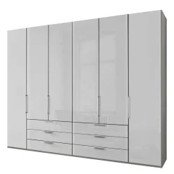 Wohnen Kleiderschränke<3m 4-türiger Kleiderschrank in Weiß Glasfront - Cara