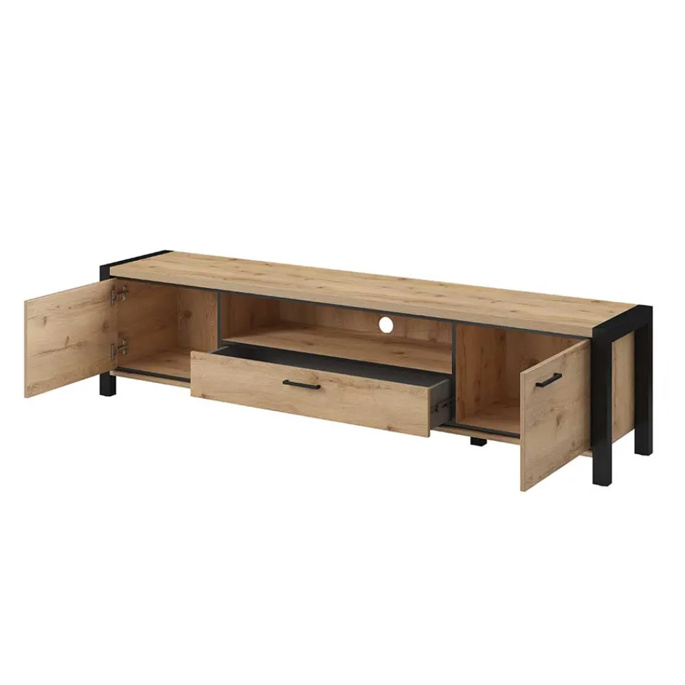 Wohnen Tv & Hifi-Möbel|Lowboards<2,1m TV Board mit Schublade & 2 Türen & Fach - Zavorra