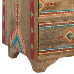 Wohnen Kommoden<Mangoholz Kommode mit Ethno Ornamenten - Linall