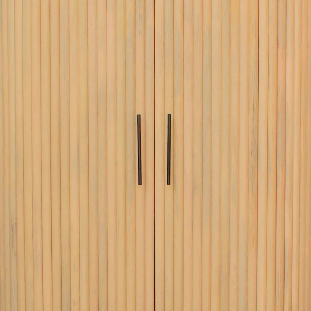 Wohnen Vitrinen<Mangoholz Schrank in Lamellenoptik - Dorian