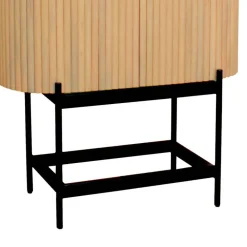 Wohnen Vitrinen<Mangoholz Schrank in Lamellenoptik - Dorian