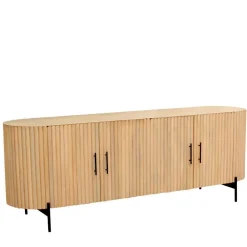 Wohnen Sideboards<Mangoholz Sideboard in Lamellenoptik - Dorian