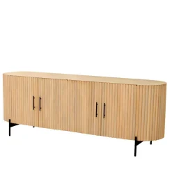 Wohnen Sideboards<Mangoholz Sideboard in Lamellenoptik - Dorian