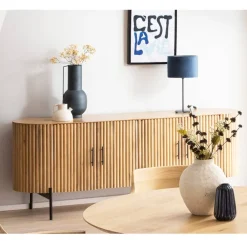 Wohnen Sideboards<Mangoholz Sideboard in Lamellenoptik - Dorian