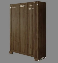 Wohnen Schränke<Massiv Kleiderschrank Vaskov aus Wildeiche geölt