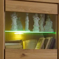 Wohnen Vitrinen<Massiv Vitrine Croconia aus Wildeiche Bianco