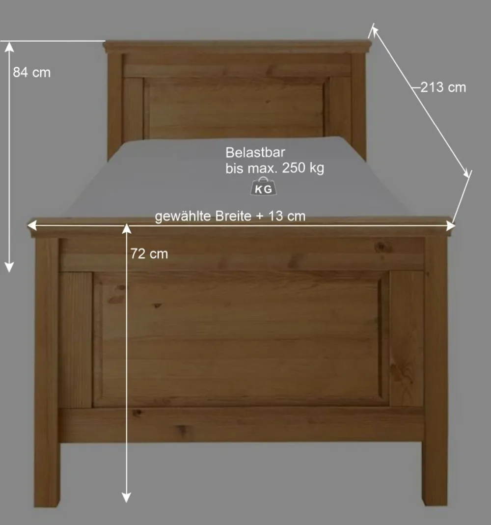 Wohnen Betten<Massives Bett im klassischen Design - Piatra