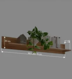 Wohnen Regale<Massives Eiche Wandboard in drei Breiten - Teano