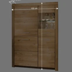 Wohnen Highboards|Vitrinen<Massives Highboard mit vier Türen - Loitons