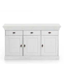 Wohnen Sideboards<Massives Kiefer Sideboard Satumare in Weiß