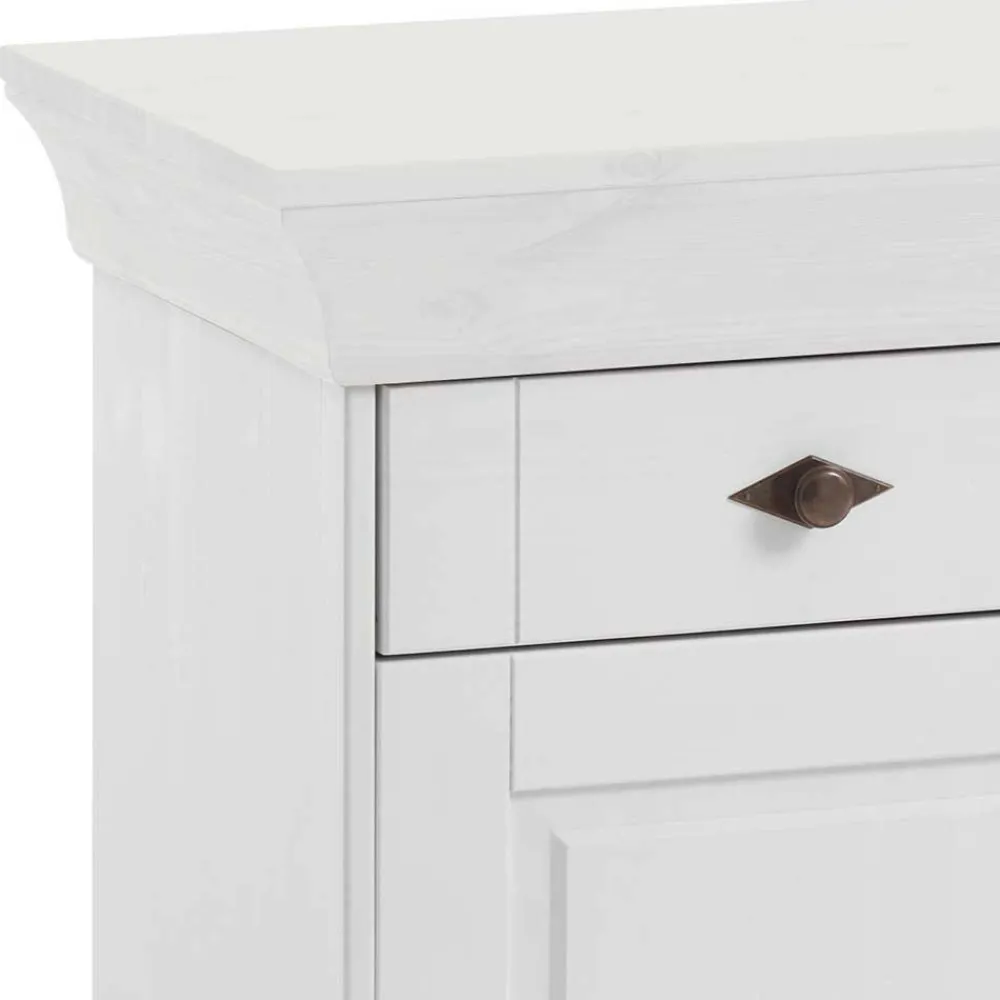 Wohnen Sideboards<Massives Kiefer Sideboard Satumare in Weiß