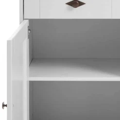 Wohnen Sideboards<Massives Kiefer Sideboard Satumare in Weiß