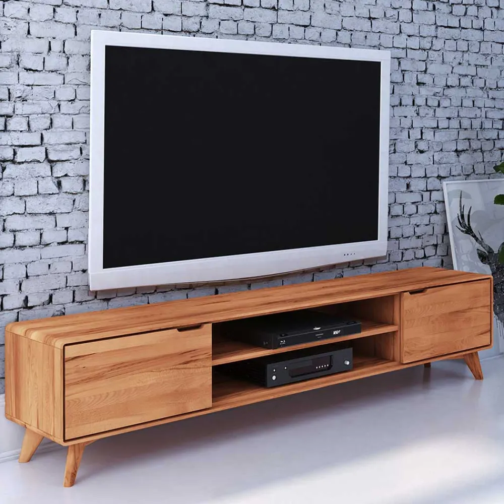 Wohnen Tv & Hifi-Möbel|Lowboards<Massives TV Element aus geölter Kernbuche - Junola