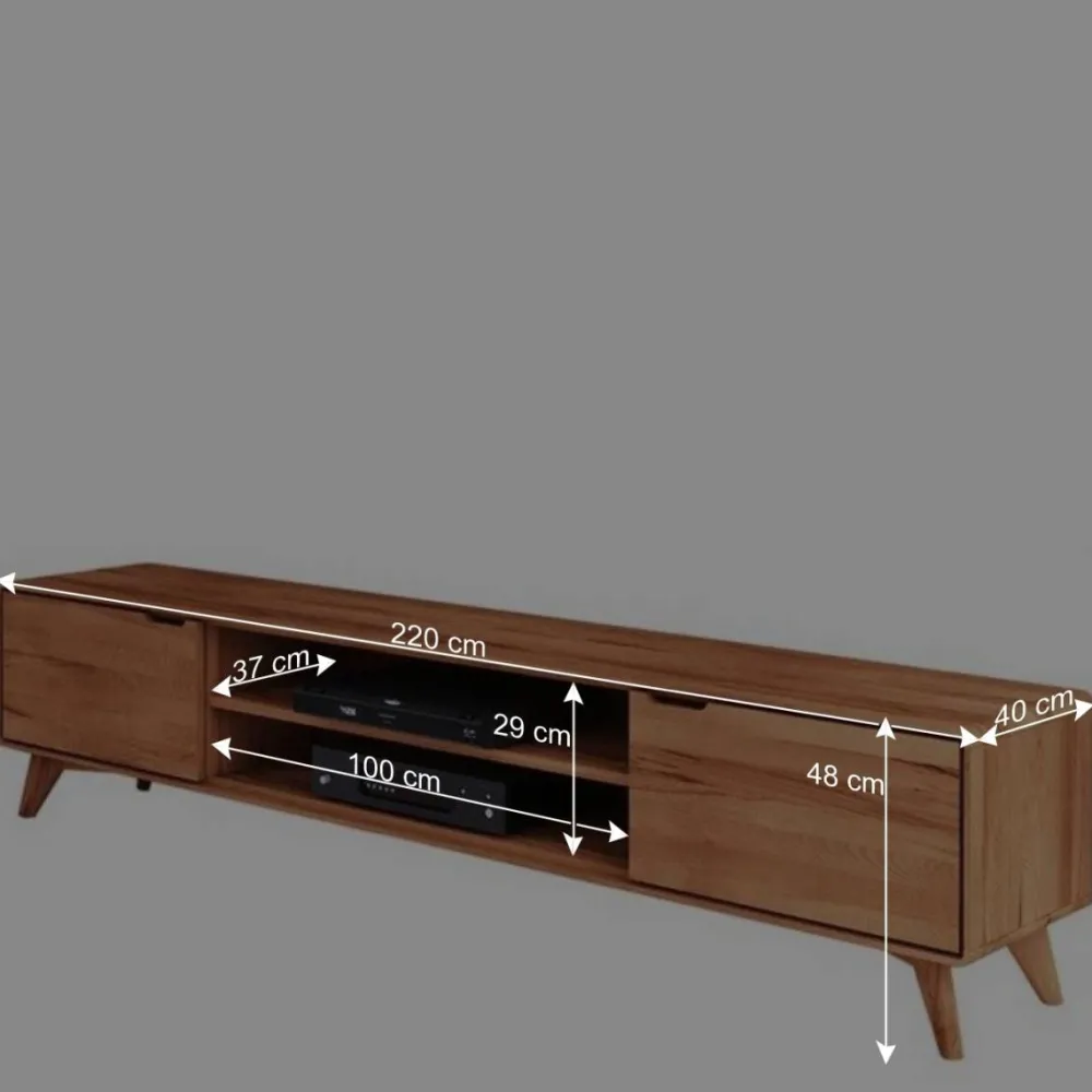 Wohnen Tv & Hifi-Möbel|Lowboards<Massives TV Element aus geölter Kernbuche - Junola