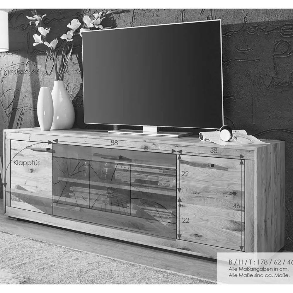 Wohnen Tv & Hifi-Möbel<Massives TV-Board aus geölter Kernbuche - Sarosca