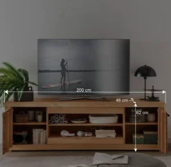 Wohnen Tv & Hifi-Möbel<Massives TV-Board aus geölter Kernbuche - Sarosca