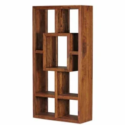 Wohnen Regale<Massivholz Design Standregal Hoslo aus Sheesham klar lackiert