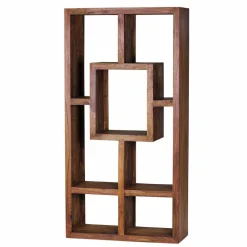 Wohnen Regale<Massivholz Design Standregal Hoslo aus Sheesham klar lackiert
