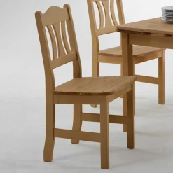 Wohnen Sitzgruppe<Massivholz Essgruppe Laticosia aus Kiefer (fünfteilig)