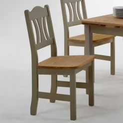 Wohnen Stühle<Massivholz Esszimmerstuhl Seramya in Grau (2er Set)