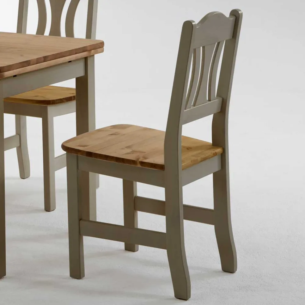 Wohnen Stühle<Massivholz Esszimmerstuhl Seramya in Grau (2er Set)