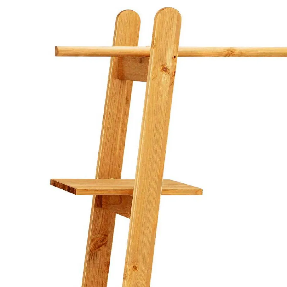 Wohnen Garderoben<Massivholz Garderobe stehend mit Ablagen - Bienno
