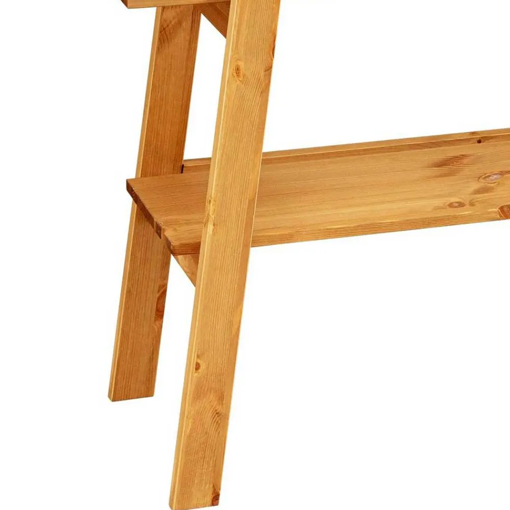 Wohnen Garderoben<Massivholz Garderobe stehend mit Ablagen - Bienno
