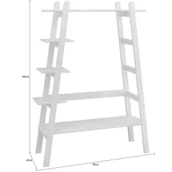 Wohnen Garderoben<Massivholz Garderobe stehend mit Ablagen - Bienno