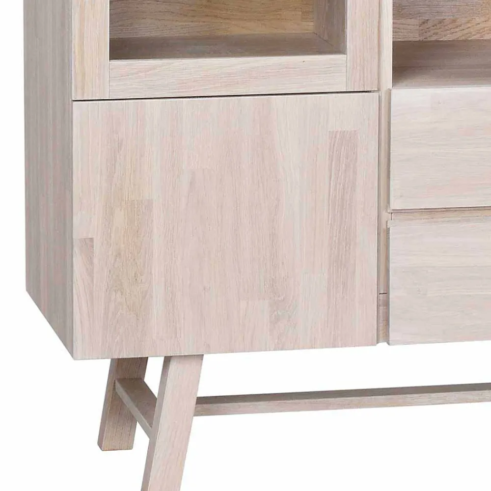 Wohnen Highboards<Massivholz Highboard Dioca aus Eiche White Wash