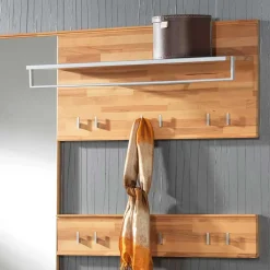 Wohnen Garderoben<Massivholz Hängegarderobe Coestra aus Kernbuche (zweiteilig)