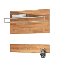 Wohnen Garderoben<Massivholz Hängegarderobe Coestra aus Kernbuche (zweiteilig)