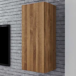 Wohnen Schränke<Massivholz Hängeschrank Vaskov aus Wildeiche geölt