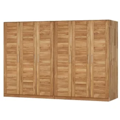 Wohnen Kleiderschränke<Massivholz Kleiderschrank Cranos aus Wildeiche