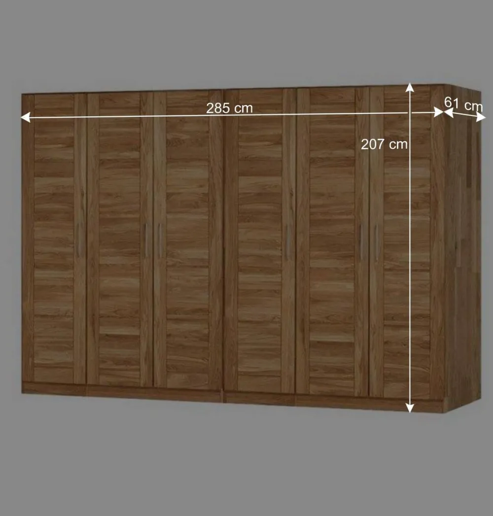Wohnen Kleiderschränke<Massivholz Kleiderschrank Cranos aus Wildeiche