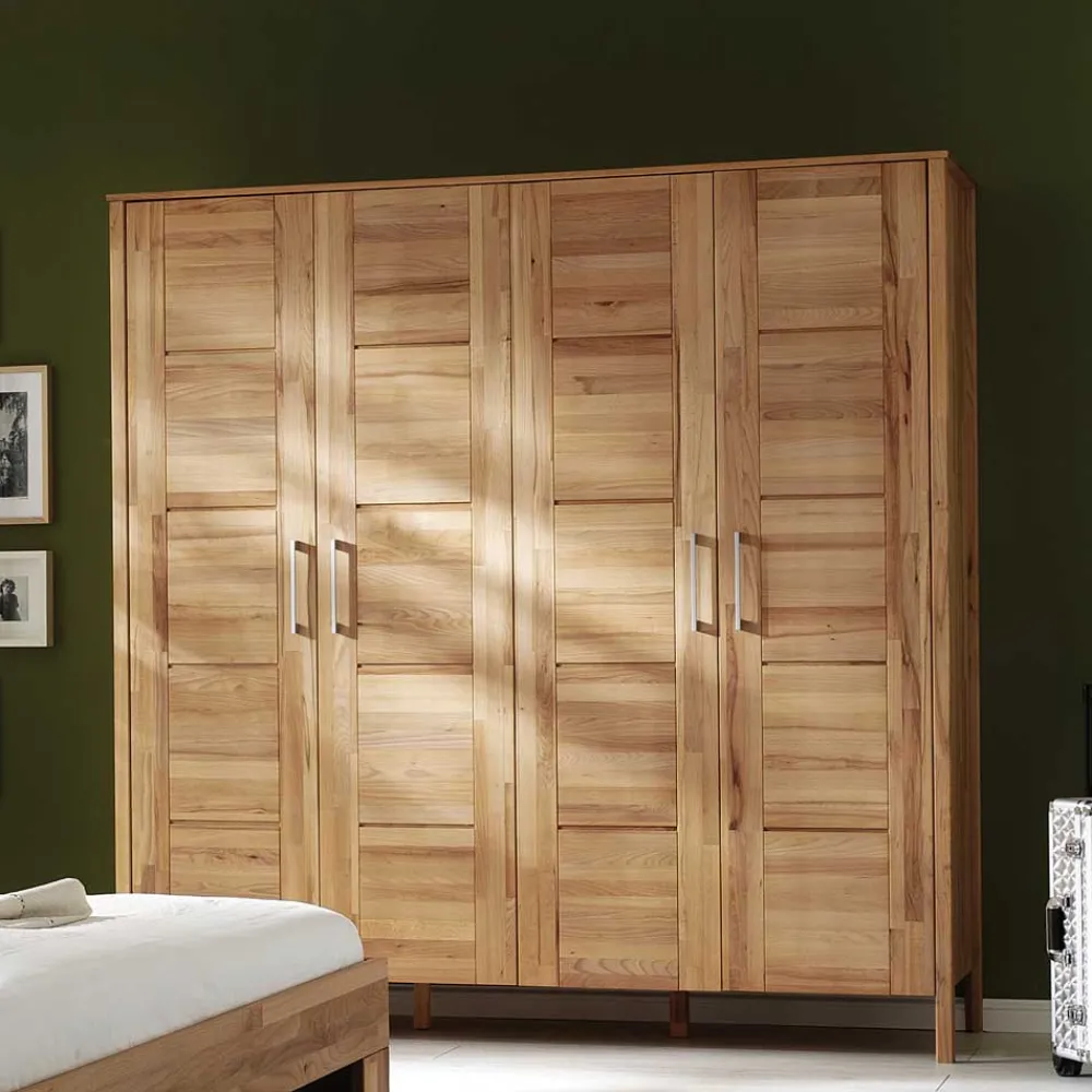 Wohnen Kleiderschränke<Massivholz Kleiderschrank Lianzo aus Kernbuche