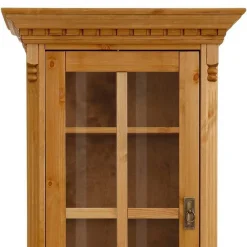Wohnen Vitrinen<Massivholz Landhausvitrine gebeizt & geölt - Fausanda