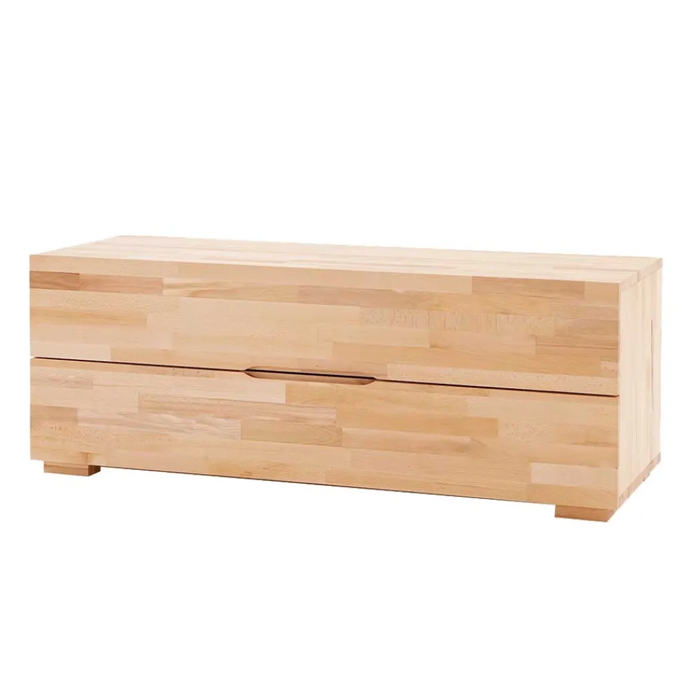 Wohnen Tv & Hifi-Möbel|Lowboards<Massivholz Lowboard Buche Natur Pleasure mit 2 Schubladen
