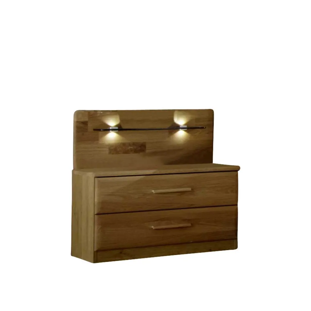 Wohnen Kommoden<Massivholz Nachtkommode Waruna aus Eiche (2er Set)