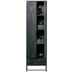 Wohnen Vitrinen|Schränke<Massivholz Schrank in Schwarz - Almery