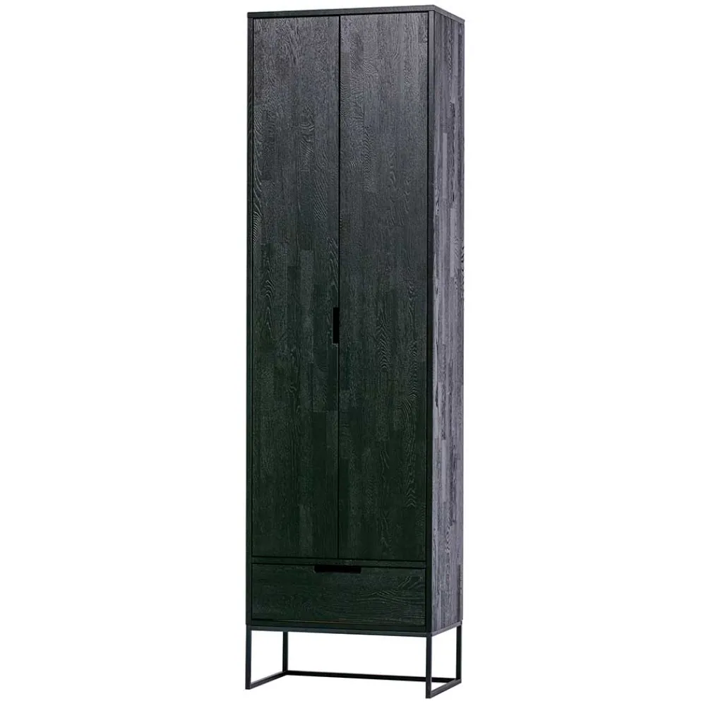 Wohnen Vitrinen|Schränke<Massivholz Schrank in Schwarz - Almery