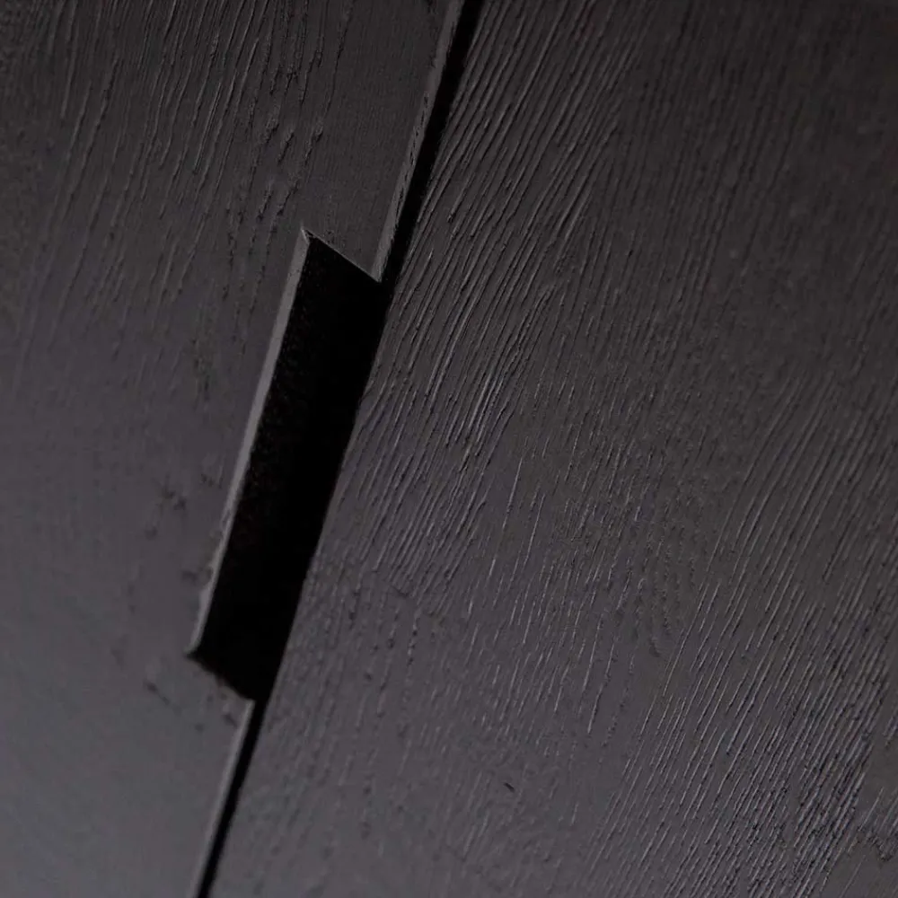 Wohnen Vitrinen|Schränke<Massivholz Schrank in Schwarz - Almery