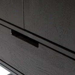 Wohnen Vitrinen|Schränke<Massivholz Schrank in Schwarz - Almery