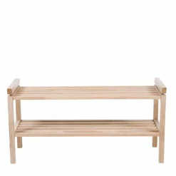Wohnen Regale<Massivholz Schuhregal in Eiche White Wash - Vaxos