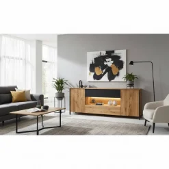 Wohnen Sideboards<Massivholz Sideboard - modern mit LED Licht - Viligrana
