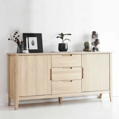 Wohnen Sideboards<Massivholz Sideboard in Eiche Bianco - Vangus