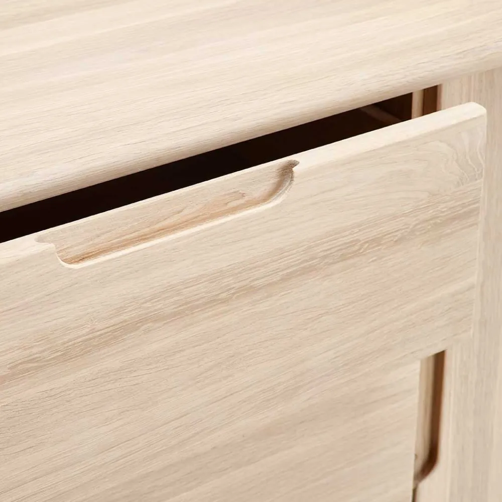 Wohnen Sideboards<Massivholz Sideboard in Eiche Bianco - Vangus